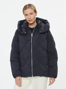 Tommy Hilfiger Kurtka puchowa Diamond Baffle WW0WW40199 Granatowy Relaxed Fit - Kurtki damskie - miniaturka - grafika 1
