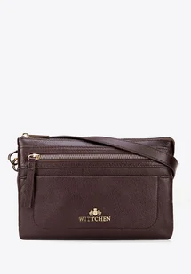 Mała listonoszka ze skóry naturalnej o fakturze groszkowej brązowa - Torebki damskie Mała listonoszka ze skóry naturalnej o fakturze groszkowej brązowa - Torebki damskie - miniaturka - grafika 1