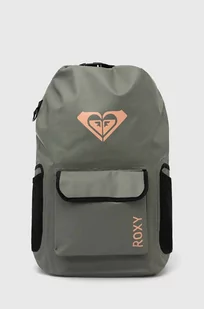 Roxy plecak damski kolor zielony duży z nadrukiem ERJBP04743 - Plecaki - miniaturka - grafika 1