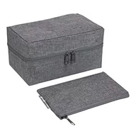 Walizki - Bigso Box of Sweden Walizka organizer na akcesoria – torba do przechowywania z poliestru na walizki i torby podróżne – organizer kieszonkowy na kable, biżuterię, paszport itd., kolor szary - miniaturka - grafika 1