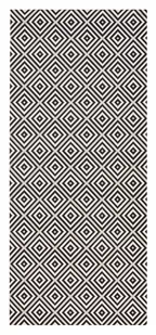 bougari W-& Outdoor dywan karo czarno | 102470 102470-80x200 - Dywany - miniaturka - grafika 1