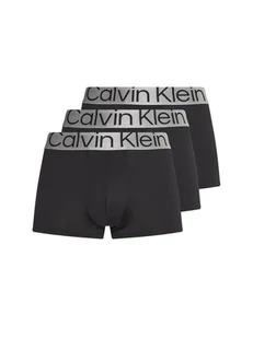 CALVIN KLEIN BOKSERKI MĘSKIE LOW RISE TRUNK 3PK BLACK 000NB3074A 7V1 S - Majtki męskie - miniaturka - grafika 1