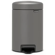 Kosze na śmieci - Brabantia Kosz na śmieci pedałowy NewIcon 3l mineral concrete grey 126260 - miniaturka - grafika 1