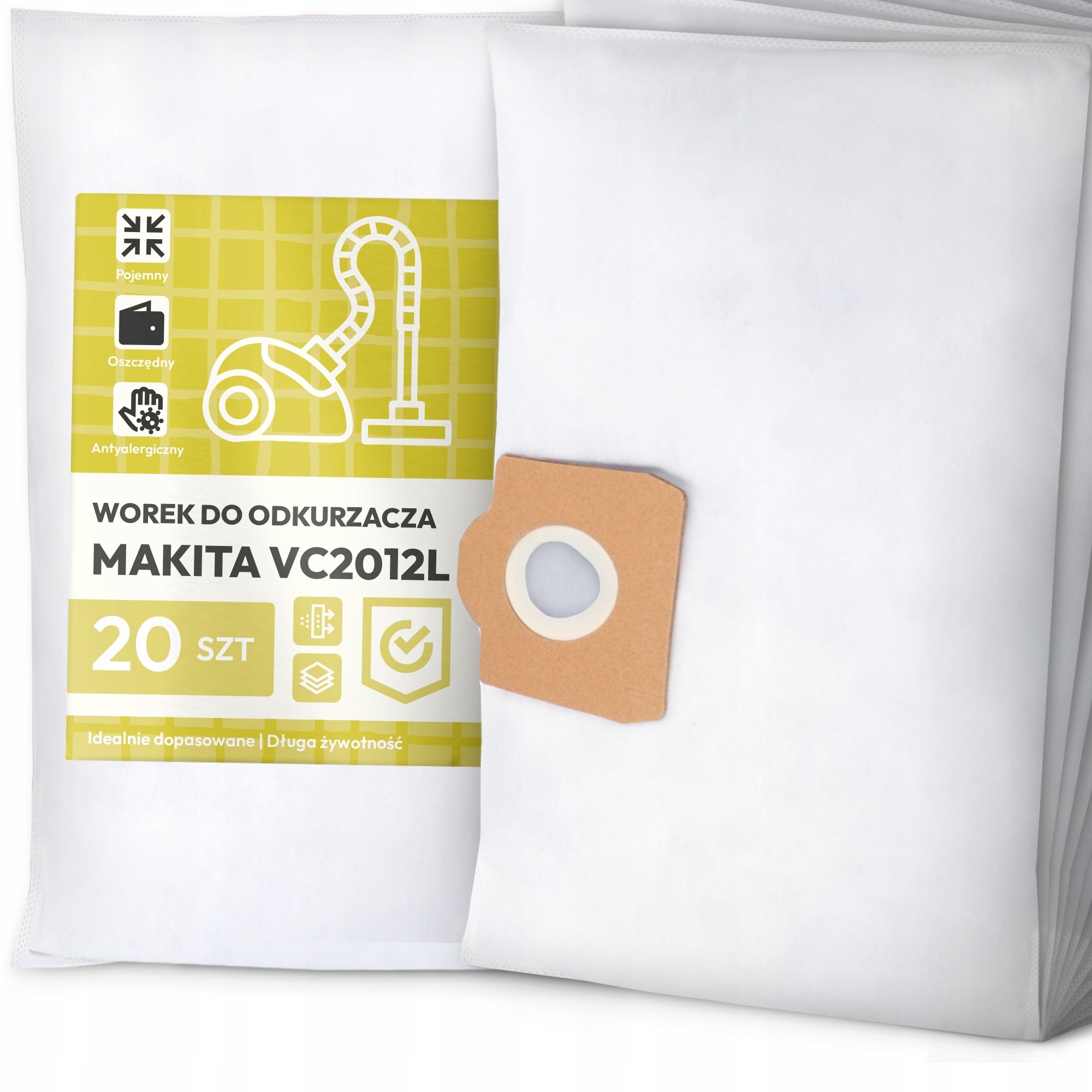 20x Worek do Odkurzacza Makita VC2012L Syntetyczny Tekstylny Pojemny Worki