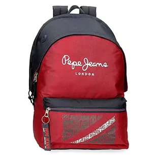 Pepe Jeans Clark Plecak Drzwi PC Podwójna komora do wózka 15.6" 31x44x15 cm Poliester 23.87L Czerwony, Czerwony, Plecak 44 - Plecaki - miniaturka - grafika 1