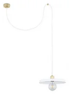 Lampy sufitowe - Lemir ZTS zwis mały (ś:31) 1 pł. / patyna + biały połysk O2831 W1 PAT + BIA [M] - miniaturka - grafika 1