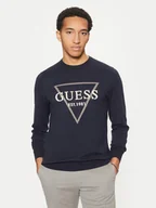 Swetry męskie - Guess Sweter M5RR02 Z3KI1 Granatowy Regular Fit - miniaturka - grafika 1
