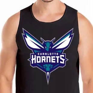 Koszulka Tank Top Charlotte Hornets L Czarna 0465 - Koszulki męskie - miniaturka - grafika 1