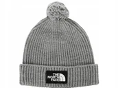 Czapki damskie - THE NORTH FACE - CZAPKA - NF0A3FN3DYY-0S szara czapka zimowa z pomponem - miniaturka - grafika 1