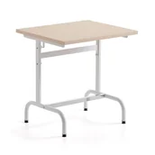 Meble do szkół i przedszkoli - Ławka szkolna 180, linoleum, biały/beż - miniaturka - grafika 1