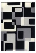 Dywany - HANSE Home Stylowy welurowy dywan retro Czarny/kremowy 101601 101601_120x170 - miniaturka - grafika 1