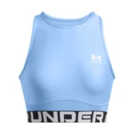 Koszulki sportowe damskie - Damski top treningowy Under Armour Heatgear Rib Tank - niebieski - UNDER ARMOUR - miniaturka - grafika 1