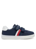 Buty dla chłopców - Tommy Hilfiger Sneakersy Stripes Low Cut Lace Velcro Sneaker T1X9-33840-1269 S Granatowy - miniaturka - grafika 1