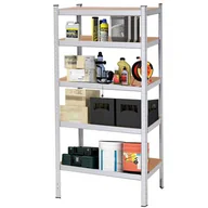 Szafy i regały magazynowe - Regał metalowy magazynowy 5 półek 180x90x40cm 875kg do piwnicy, garażu - miniaturka - grafika 1