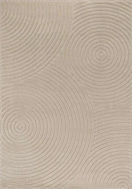 Dywan beżowy do salonu 160x220cm,nowoczesny wycinany wzór geometryczny boho
