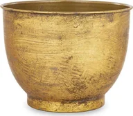 Donice - Art-Pol Osłonka Metalowa Dekoracyjna Doniczka Złota Antyk - miniaturka - grafika 1