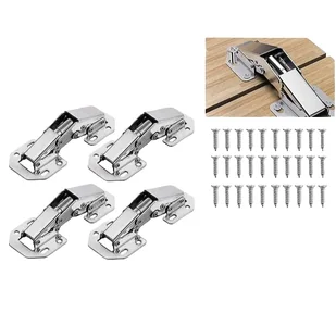 Zawias ukryty, wpuszczany, 3" 90°, ze śrubami, do drzwi szafek bezramowych, 2 sztuki - Zawiasy, okucia i inne akcesoria Zawias ukryty, wpuszczany, 3" 90°, ze śrubami, do drzwi szafek bezramowych, 2 sztuki - Zawiasy, okucia i inne akcesoria - miniaturka - grafika 1