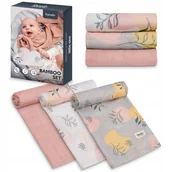 Pieluchy - Lionelo Akcesoria Pieluchy Babmusowe Bamboo Set Leaf - miniaturka - grafika 1