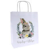 Akcesoria do pakowania - TORBA papierowa A5 TORBY na prezenty TOREBKI z nadrukiem 18x8x22 WIELKANOC - miniaturka - grafika 1