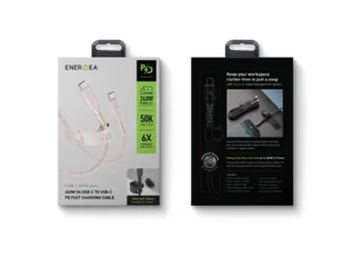 ENERGEA kabel Flow USB-C - USB-C 1.5m różowy/pink 240W 5A PD Fast Charge - Kable - miniaturka - grafika 10