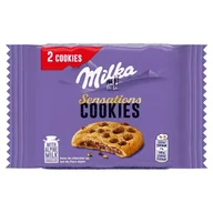 Ciastka - Milka Sensations Cookies Ciastka z kawałkami czekolady mlecznej nadzieniem z czekoladą mleczną 52 g - miniaturka - grafika 1