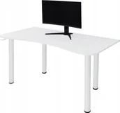 Biurka gamingowe - Biurko Zdesk BB-710W-Po/W-USŁ/W Białe 138 cmx68 cm - miniaturka - grafika 1