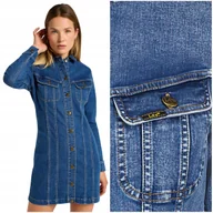 Sukienki - Lee FOREVERFIT RIDER DRESS Clean Riley taliowana sukienka jeansowa L - miniaturka - grafika 1