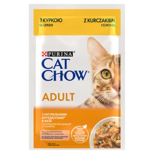 PURINA Cat Chow Adult Karma dla kotów z kurczakiem i cukinią w galaretce 26x85g - Mokra karma dla kotów - miniaturka - grafika 2