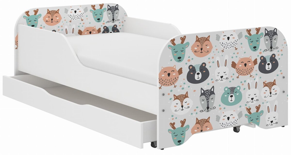Łóżko dziecięce MIKI 160x80 ZWIERZĄTKA