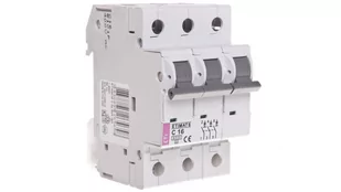 ETI Polam ETI Wyłącznik nadprądowy ETIMAT6 3-polowy 6kA C 16A 002145516 ETIMAT6 3P 6KA C 16A - Bezpieczniki elektryczne - miniaturka - grafika 1
