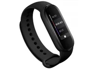 Akcesoria do smartwatchy - Pasek gumowy soft Alogy do Xiaomi Mi Band 5 Czarny + 5x Folia Alogy - miniaturka - grafika 1