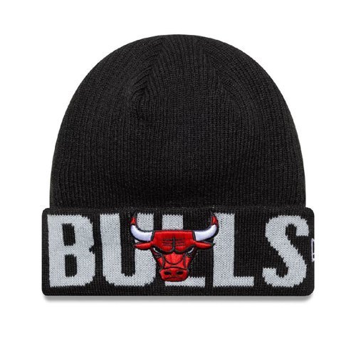 Czapka zimowa New Era NBA Chicago Bulls Wordmark Black Cuff Knit Beanie - 60691260
