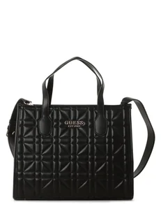 GUESS Damski shopper Kobiety Sztuczna skóra czarny jednolity, ONE SIZE - Torebki damskie - miniaturka - grafika 1