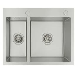 Stellman Zlewozmywak stalowy dwukomorowy STEEL 5648 Inox - Zlewozmywaki - miniaturka - grafika 1