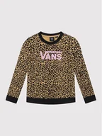 Bluzy dla chłopców - Vans Bluza Leopard Sport Crew VN0A7RRL Brązowy Regular Fit - miniaturka - grafika 1