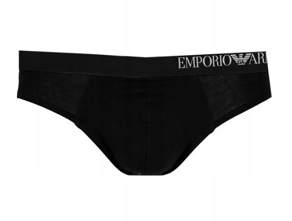 EMPORIO ARMANI MAJTKI SLIPY CZARNE Z LOGO M JXF
