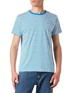 Koszulki męskie - GANT Męski T-shirt w paski, niebieski (Day Blue), standardowy, Day Blue, S - miniaturka - grafika 1