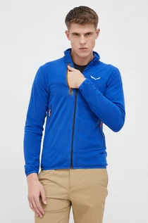 Bluzy męskie - Salewa bluza sportowa męska kolor niebieski wzorzysta - grafika 1
