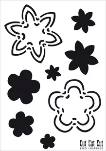 The Clay and Paint Factory SA Szablon samoprzylepny, kwiaty, arkusz - Scrapbooking - miniaturka - grafika 1