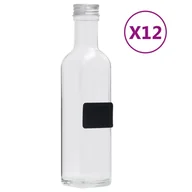 Pojemniki kuchenne - vidaXL vidaXL Szklane butelki z zakrętkami 12 szt. kwadratowe 250 ml 150707 - miniaturka - grafika 1