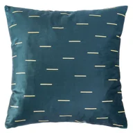 Poszewki na poduszki - Poszewka 40x40 dekoracyjna na poduszkę gładka kolor czarny wzór złote paski - miniaturka - grafika 1