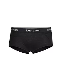 Spodnie damskie - Icebreaker Damskie spodnie typu hotpants bielizna, czarna/czarna, S - grafika 1