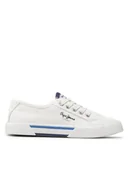 Buty dla chłopców - Pepe Jeans Tenisówki Brady Boy Basic PBS30527 Biały - miniaturka - grafika 1