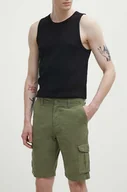 Spodenki męskie - Quiksilver szorty bawełniane kolor zielony - miniaturka - grafika 1