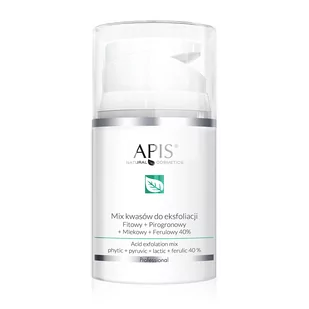 APIS Natural Cosmetics APIS - Exfoliation Acid mix kwasów do eksfoliacji Fitowy + Pirogronowy + Mlekowy + Ferulowy 40% 50ml - Serum do twarzy - miniaturka - grafika 1