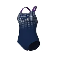 Stroje kąpielowe - ARENA Damski strój kąpielowy Foggy Dots Swimsuit PRO z tyłu - miniaturka - grafika 1