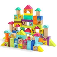 Klocki - Brimarex Top Bright Klocki drewniane i gumowe 80el 120411 - miniaturka - grafika 1