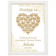 Pamiątka Pierwszej Komunii Świętej - Ramka Podziękowanie Na Komunię Dla Chrzestnej I Komunia Święta - miniaturka - grafika 1