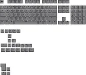 Gadżety dla graczy - Glorious Glorious GPBT Basics Keycaps, ANSI Layout US, PBT, Dye-Sub - Armor Grey - miniaturka - grafika 1