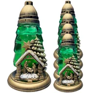 Lampiony i znicze - Znicz Świąteczny Choinka z Szopką MIX 5 Sztuk - miniaturka - grafika 1
